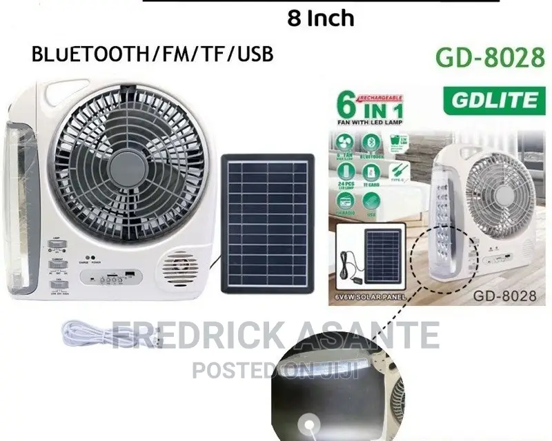 6 in 1 Solar Light/Fan/Radio