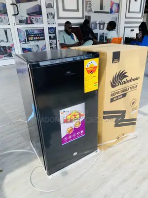 Unique Rainbow Table Top Refrigerator(Black) 