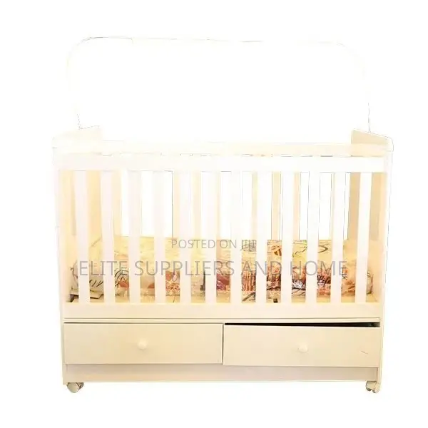 Baby Crib Wooden With Drawer+Castor Ec123943
