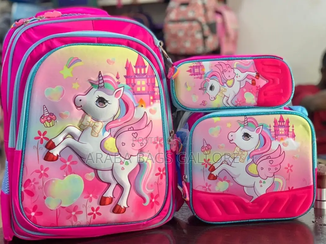 Complete Set School Bag With Lunch and Pencil Case