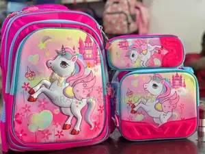Complete Set School Bag With Lunch and Pencil Case