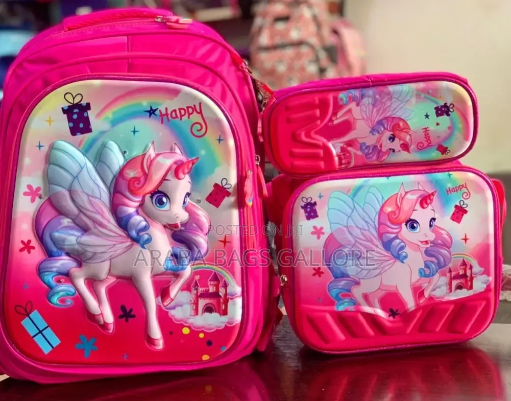 Complete Set School Bag With Lunch and Pencil Case