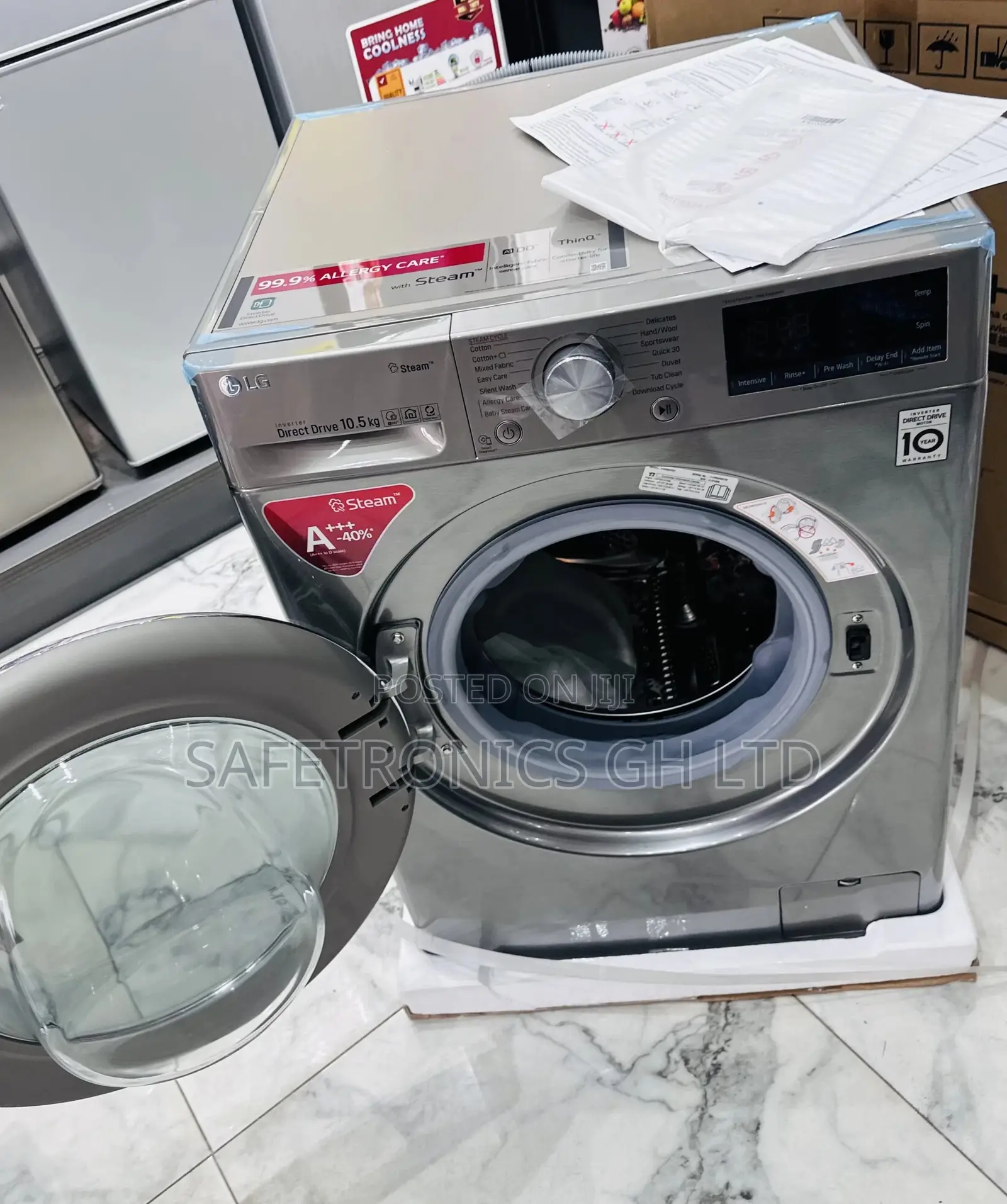 Great Frontload Washingmachine 10.5kg Fullyautomatic Lg 
