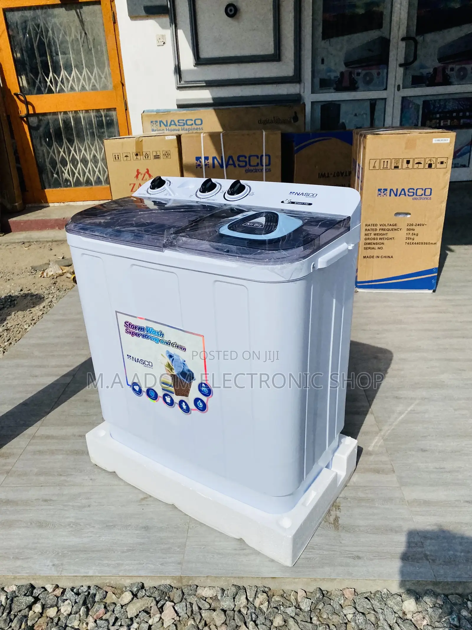 Sealed in Box Nasco 7kg Top Load Washing Machine(White).
