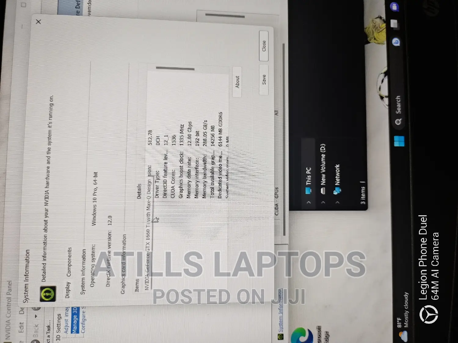 HP Pavilion Gaming Laptop 15-Dk2xxx 16GB Intel Core I7 SSHD+SSD 1.5T
