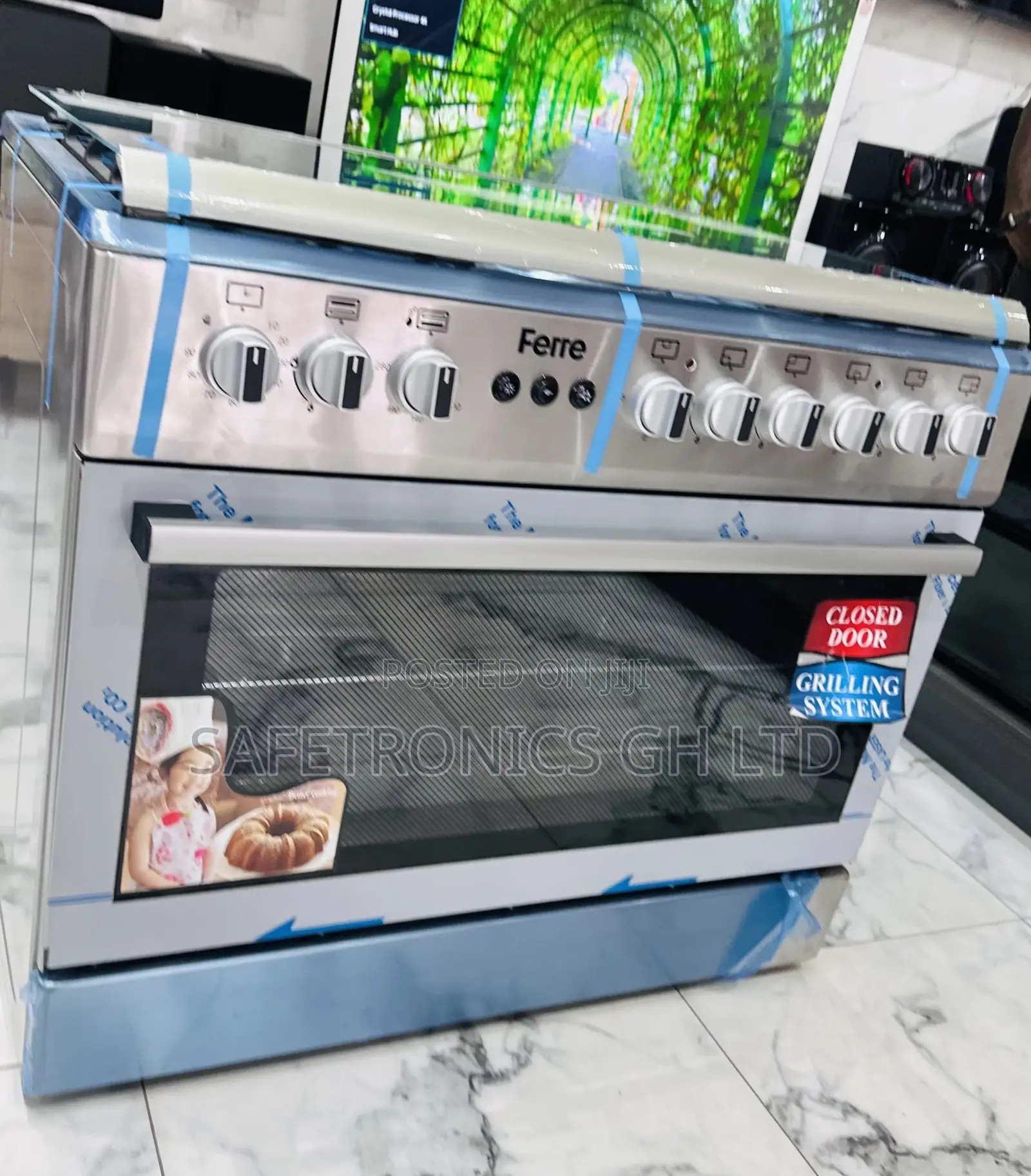 4 Gas Cooker 2 Electric 60x90 Oven With Grill Ferre