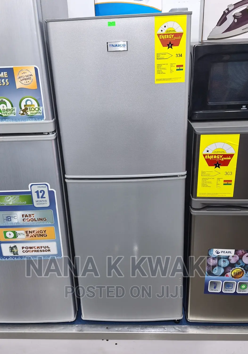Nasco Double_door Fridge With Freezer