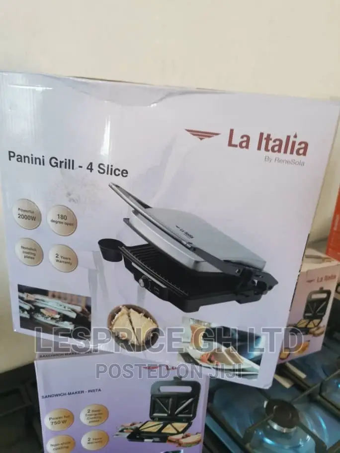 Italia 2000w 180 Degree Open Grill Maker