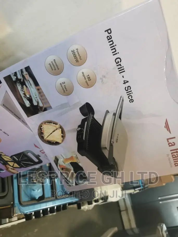 Italia 2000w 4 Slice Grill Maker