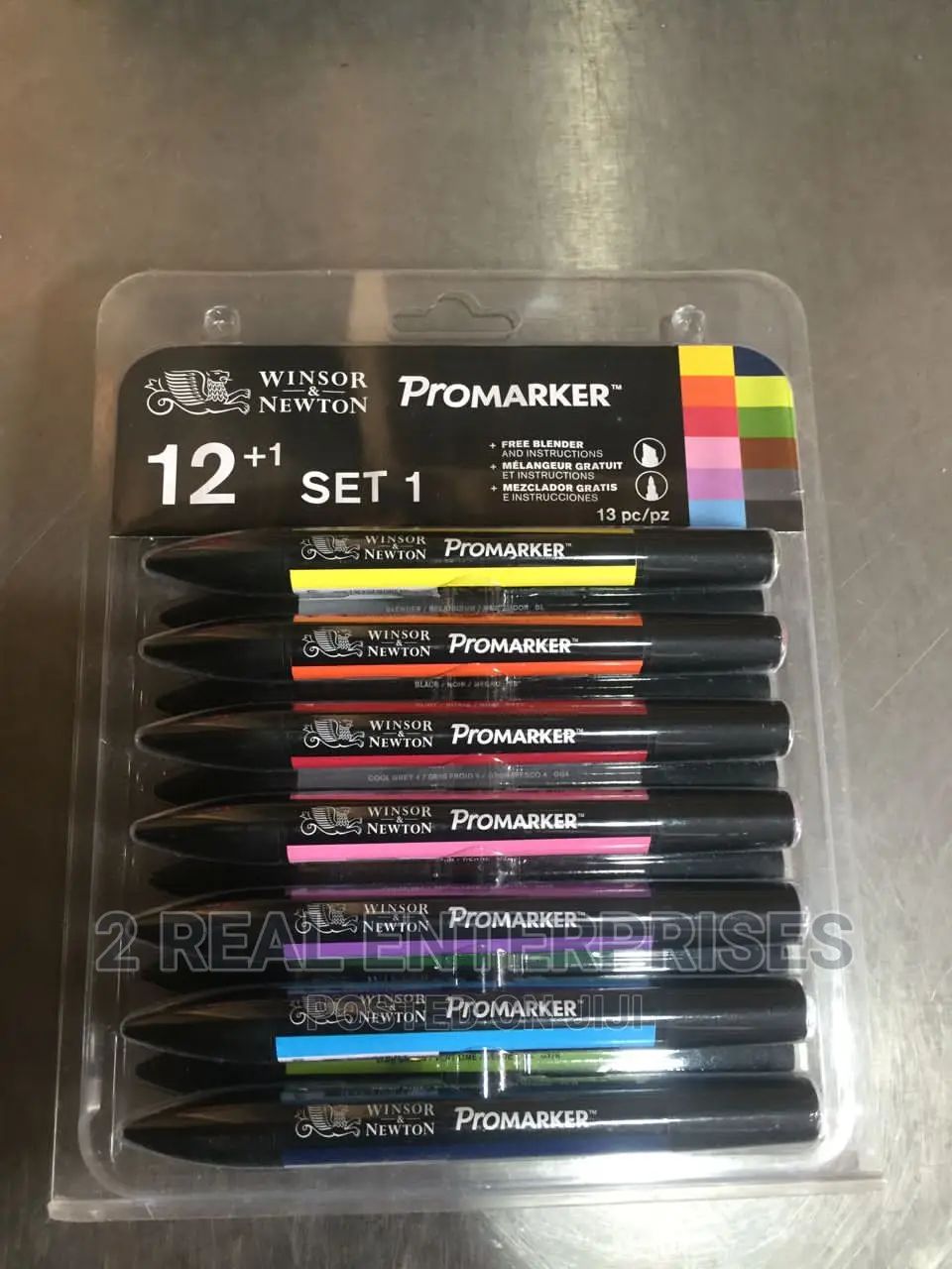 Winsor Newton Promarker Set, 12 Count, Essential Colors