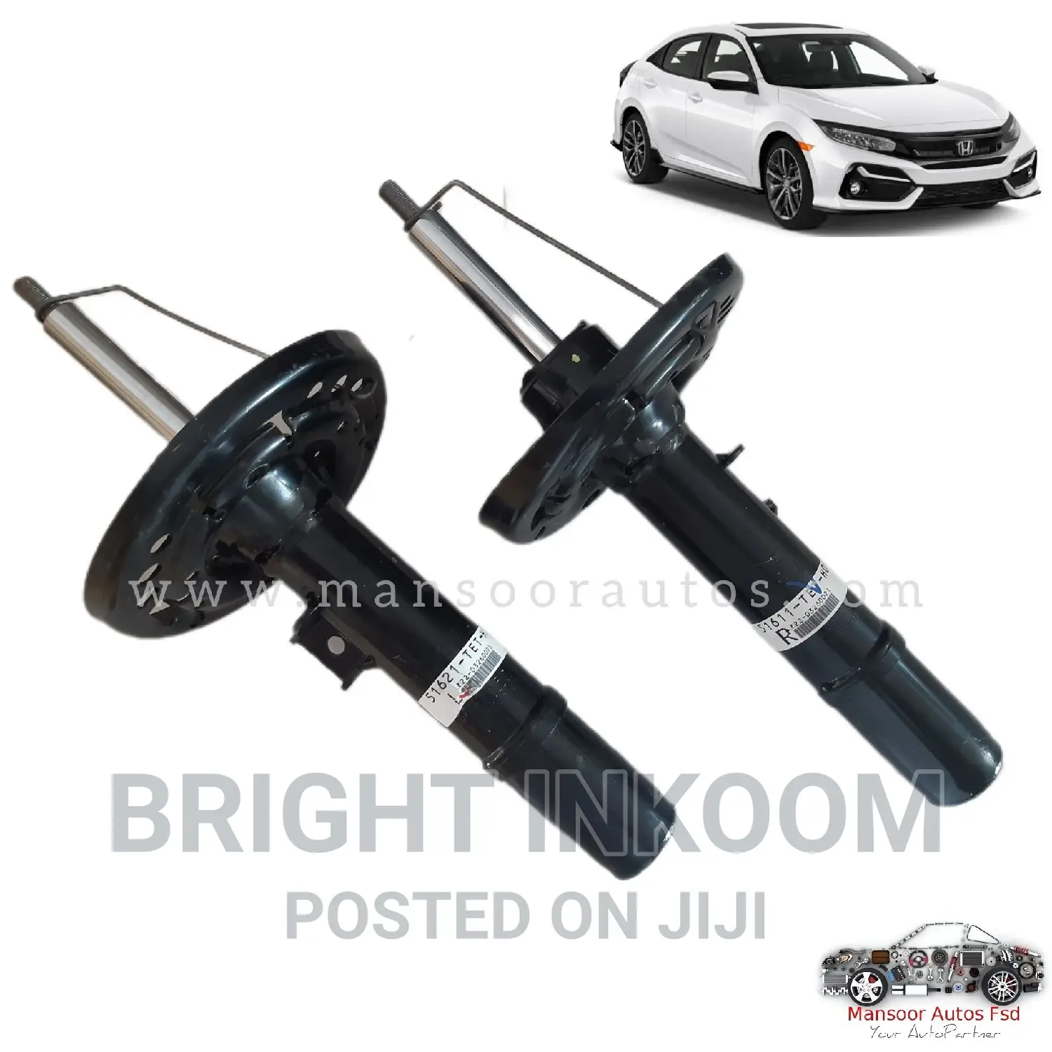 Honda Civic 2017 2018 2019 2020 Front Shocks