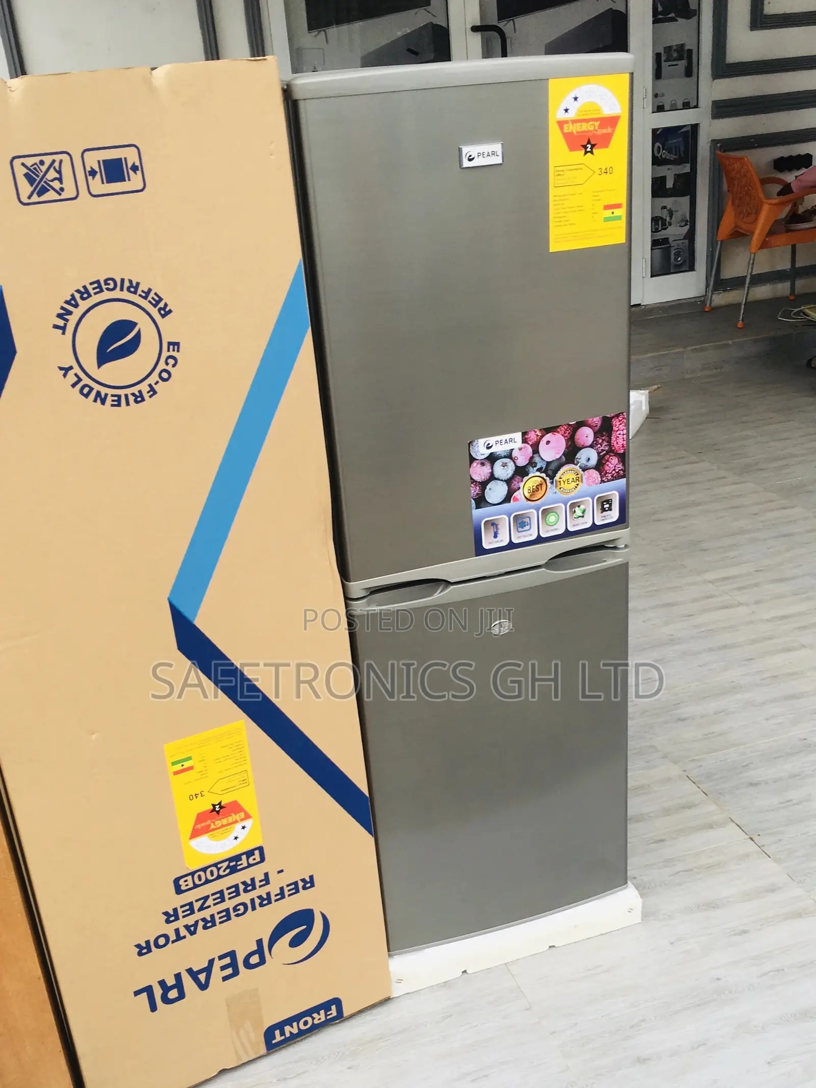 Pf-200b Doubledoor Durable Bottomfreezer Pearl Fridge 