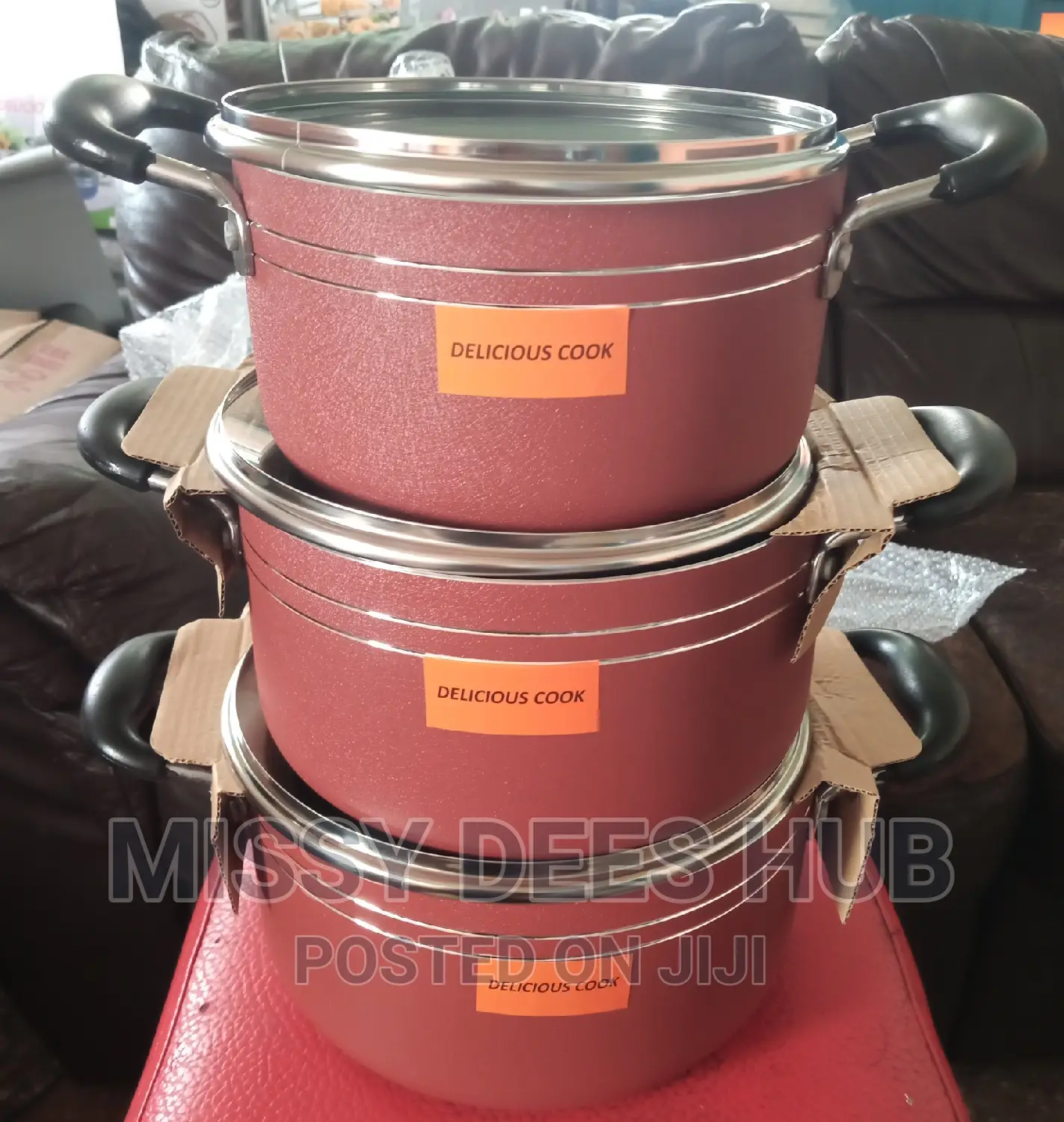 3pcs Delicious Cook Non-Stick Set ( Without Frying Pan)
