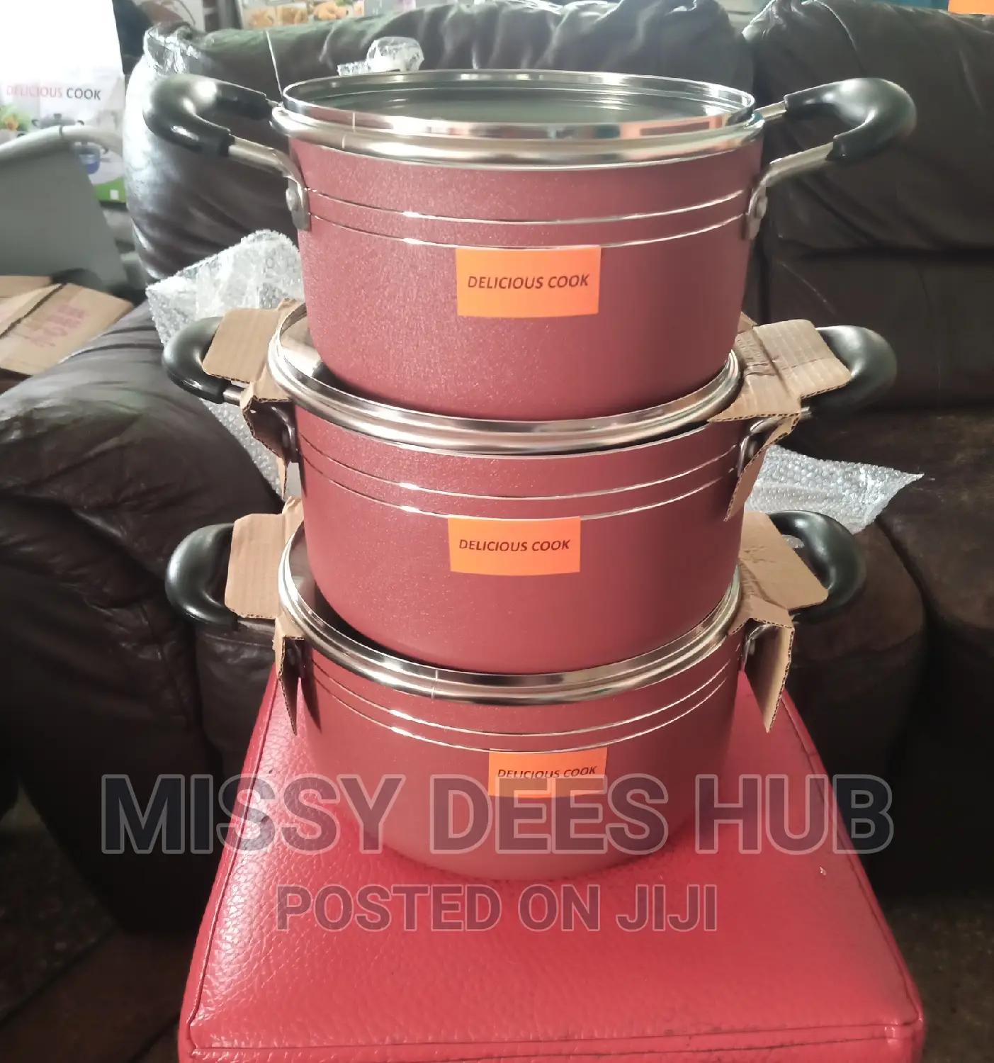 3pcs Delicious Cook Non-Stick Set ( Without Frying Pan)