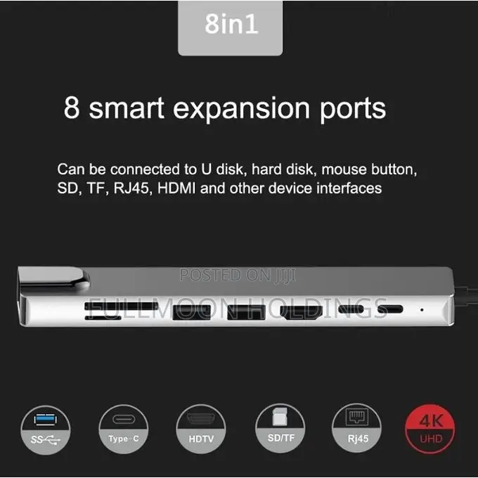 8 in 1 87W Type-C Docking Station HUB