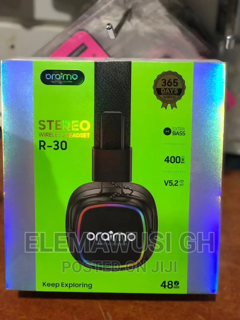 Oraimo R 30 Stereo Headset With Bluetooth 5.1 RGB Lighting