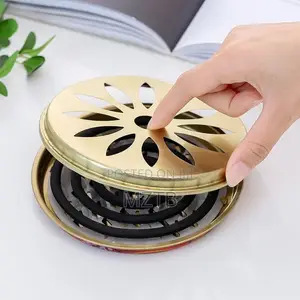 2 Sets Mosquito Coil Holder Incense Burner With Cover