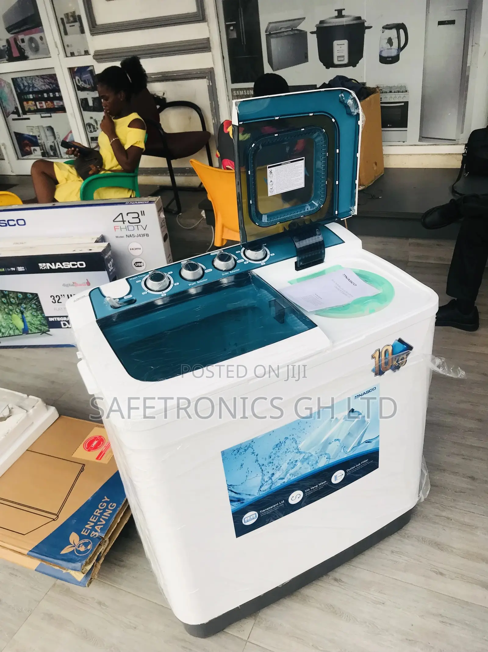 Topload Nasco 10kg Semiautomatic Washingmachine Topload
