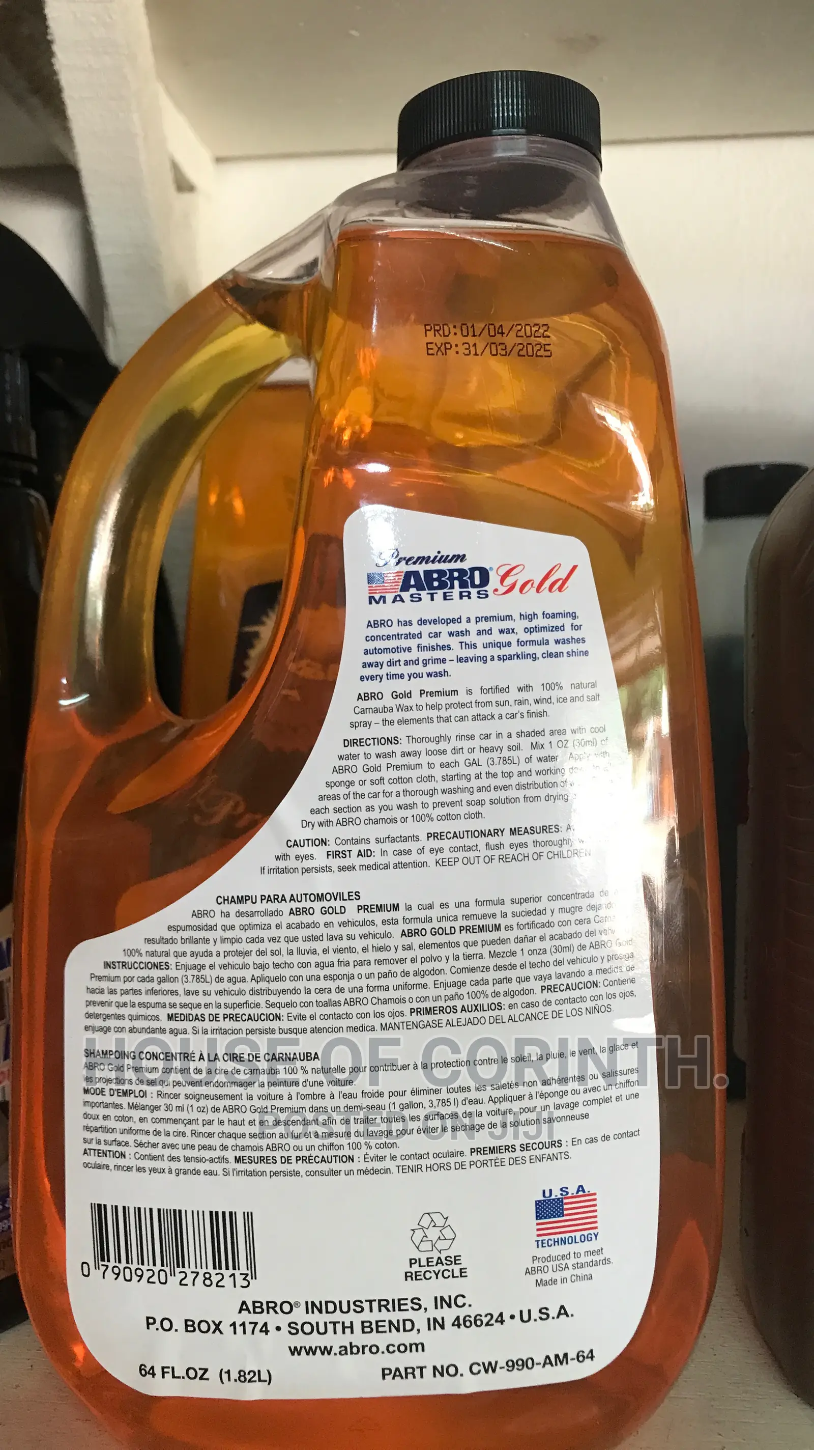 Carwax Shampoo Wash - Abro 1.82L