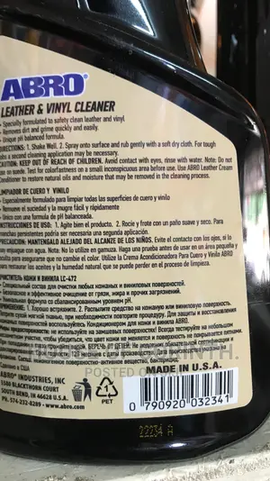 Leather Vinyl Cleaner - Abro