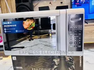 Grab Your Favorite  Midea EM928ETB Microwave Oven Sliver