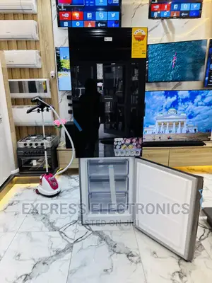 Transparent Drawers Pf 400bg Pearl Double Door Fridge