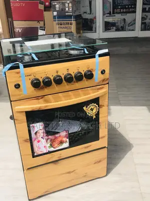 Boxed Gas 4 Burner Cooker Light Wooden Oven With Grill