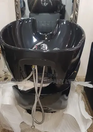 Silver Arm Solid Hair Washing Basin With Adjustable Seat
