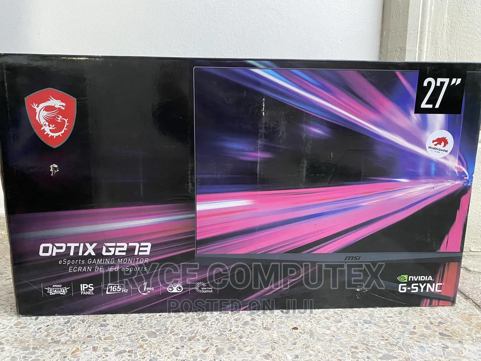 MSI OPTIX G273 165hz Gaming Monitor in Lapaz Computer Monitors, Tryce