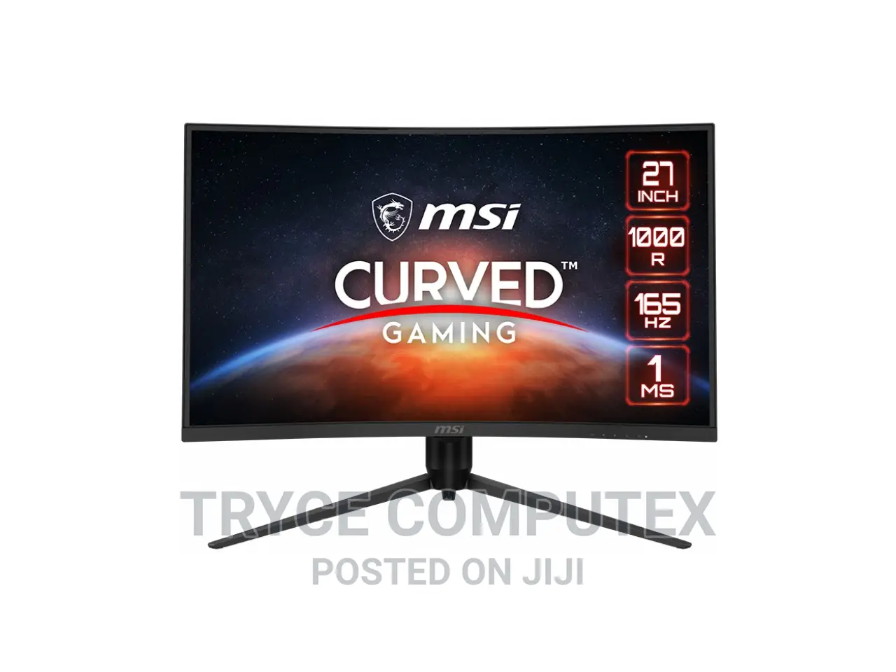 MSI 27" 165 Hz VA FHD Gaming Curved Monitor Freesync Premium