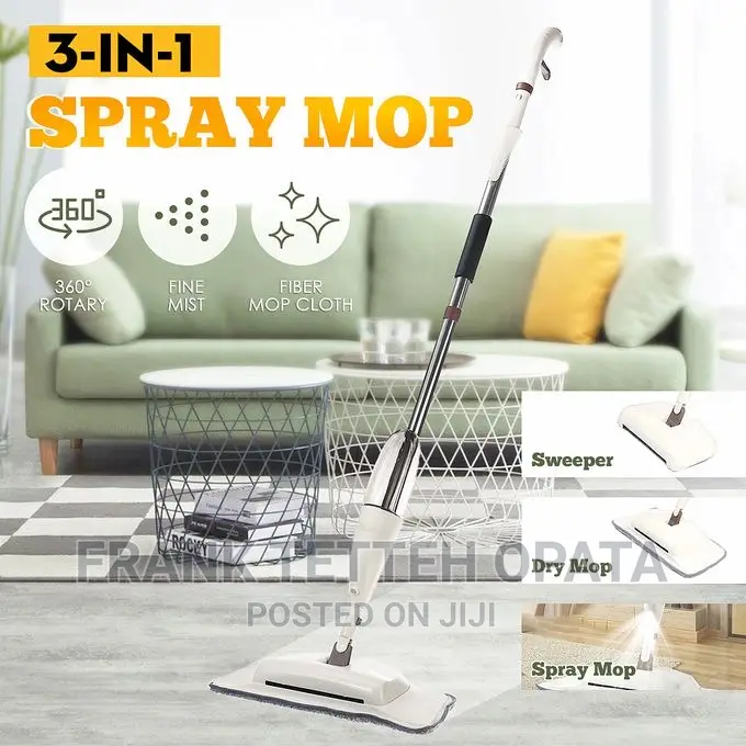 3in1 360° Rotary Water Spray Mop Water Spraying Floor