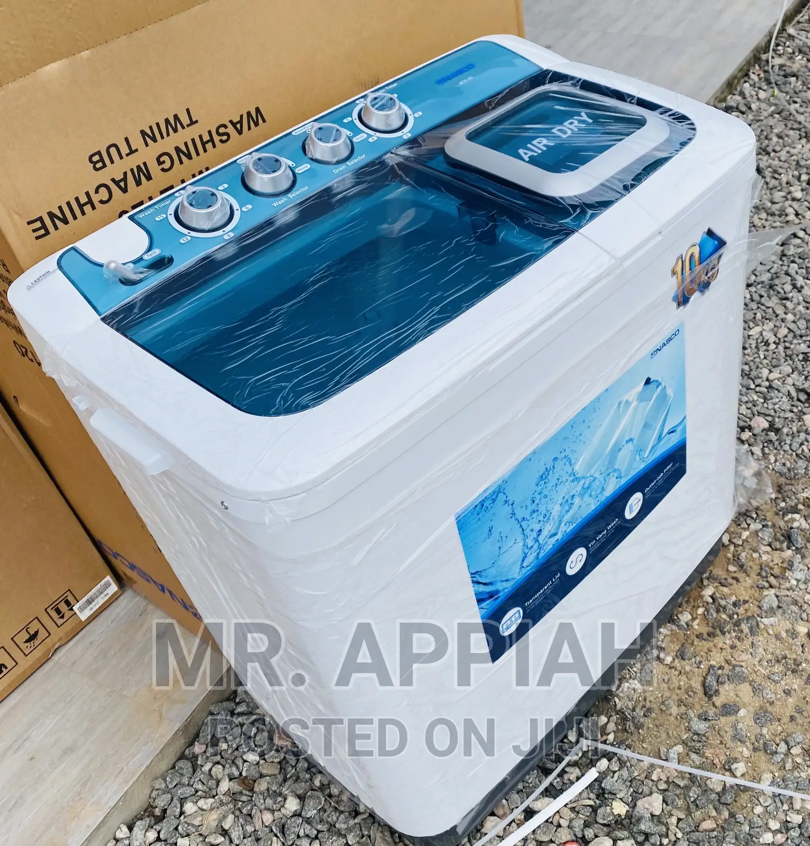Nasco 12kg Semi-Automatic Washing Machine(White) 