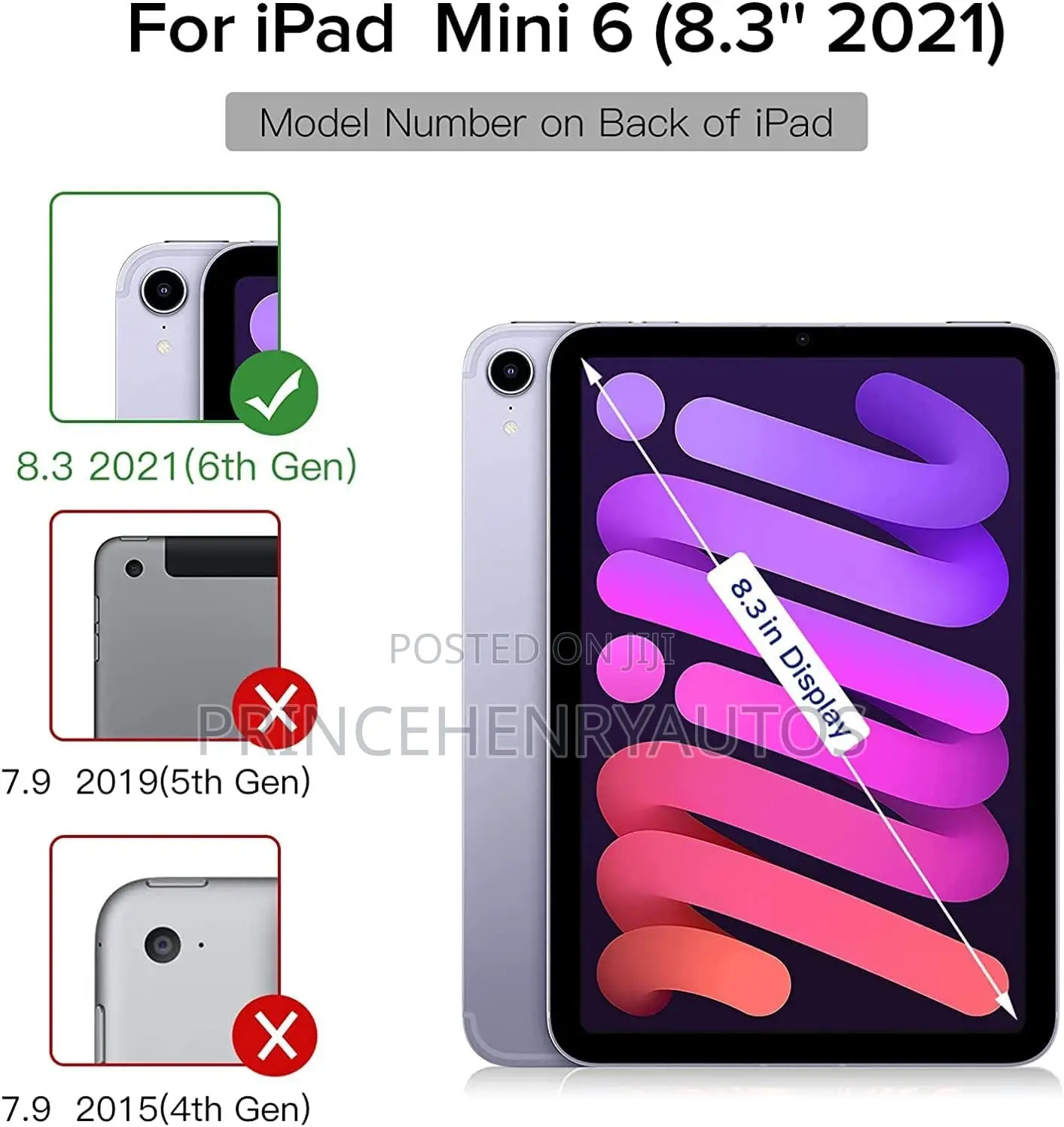 YHB Slim Protective Smart Folding Case for iPad Mini 6