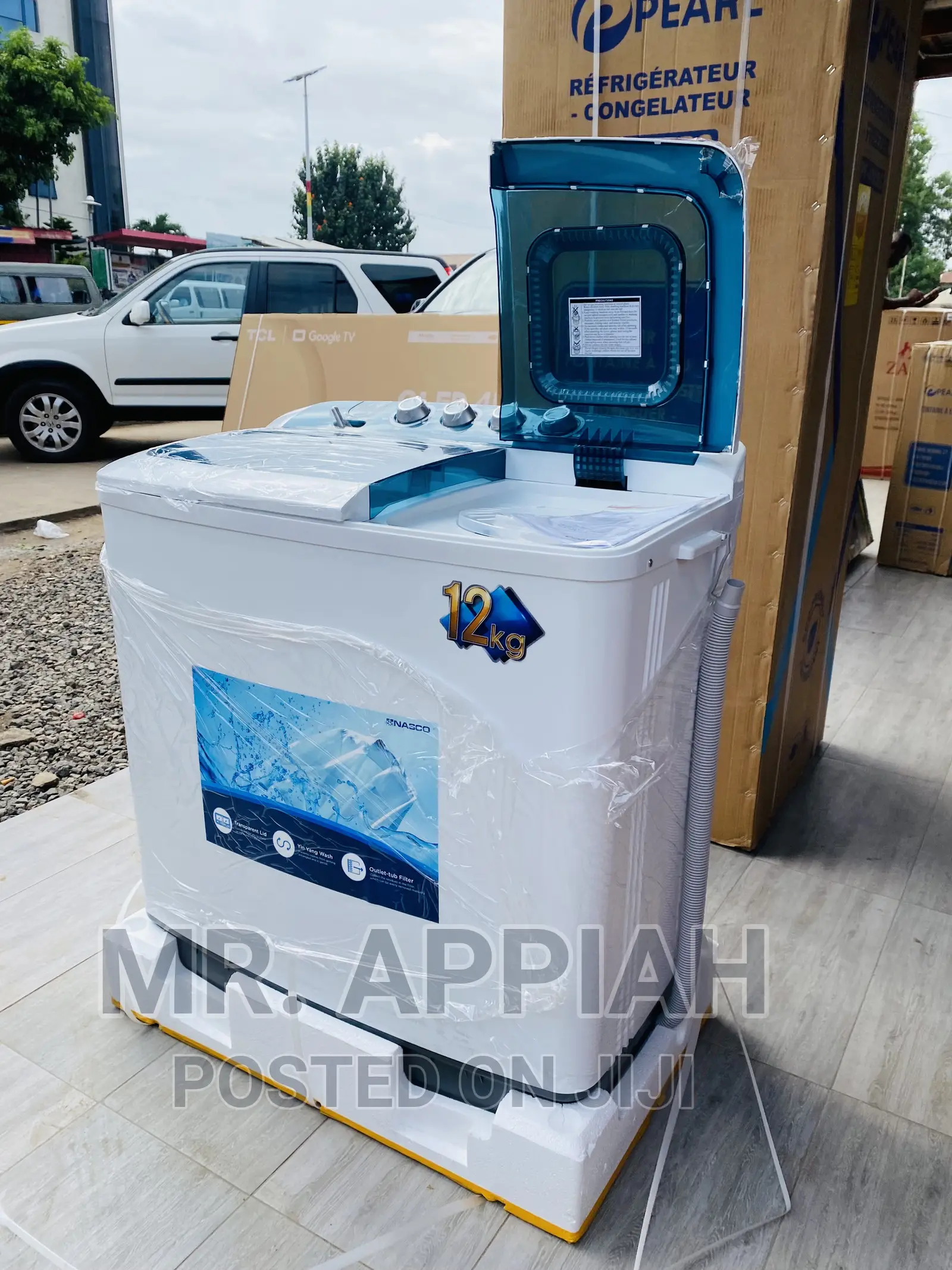 Unique Nasco 10kg Semi Automatic Washing Machine + Spin Dry
