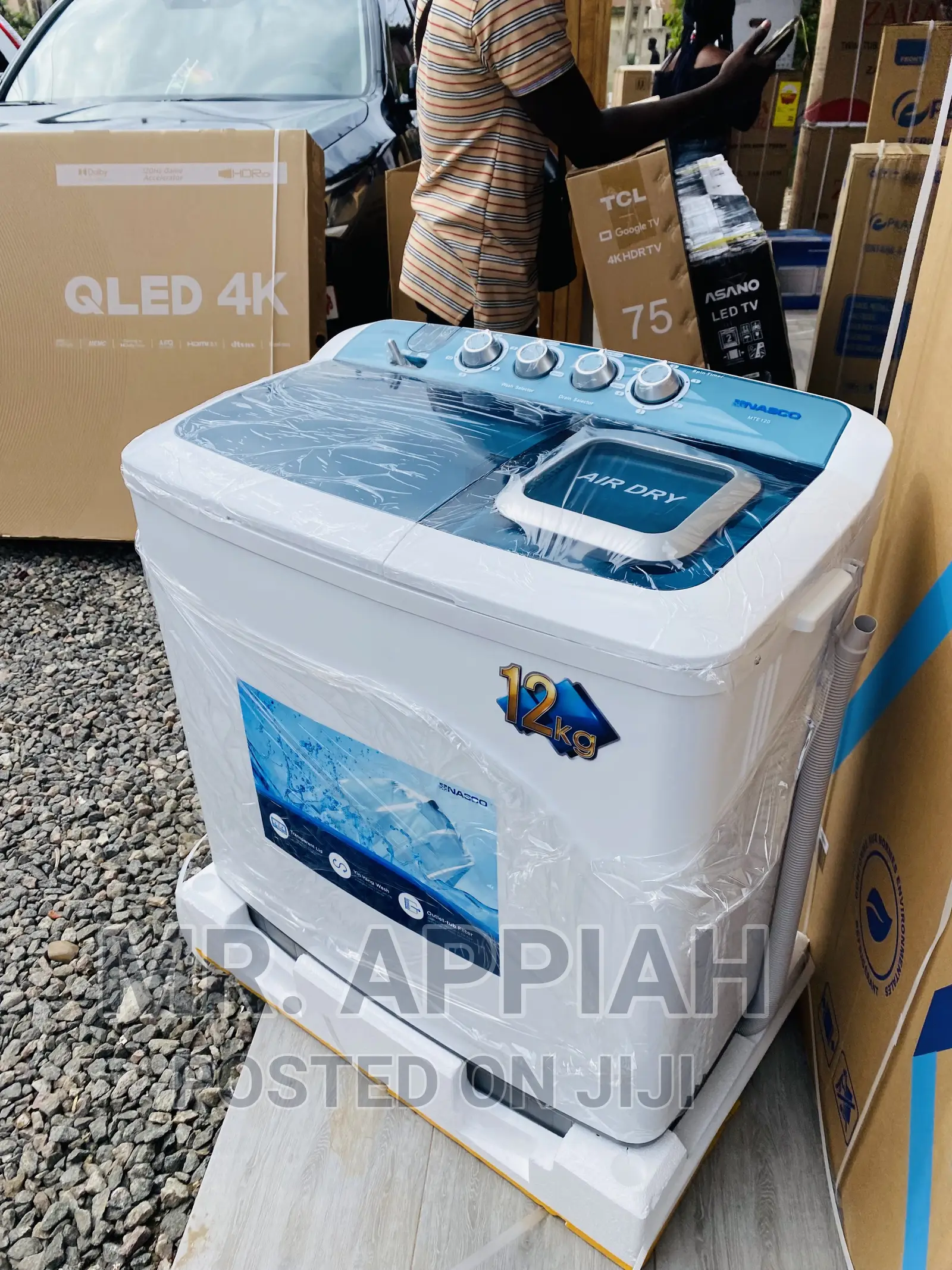 Long Lasting Nasco 10kg Washing Machine(Semi-Automatic) 