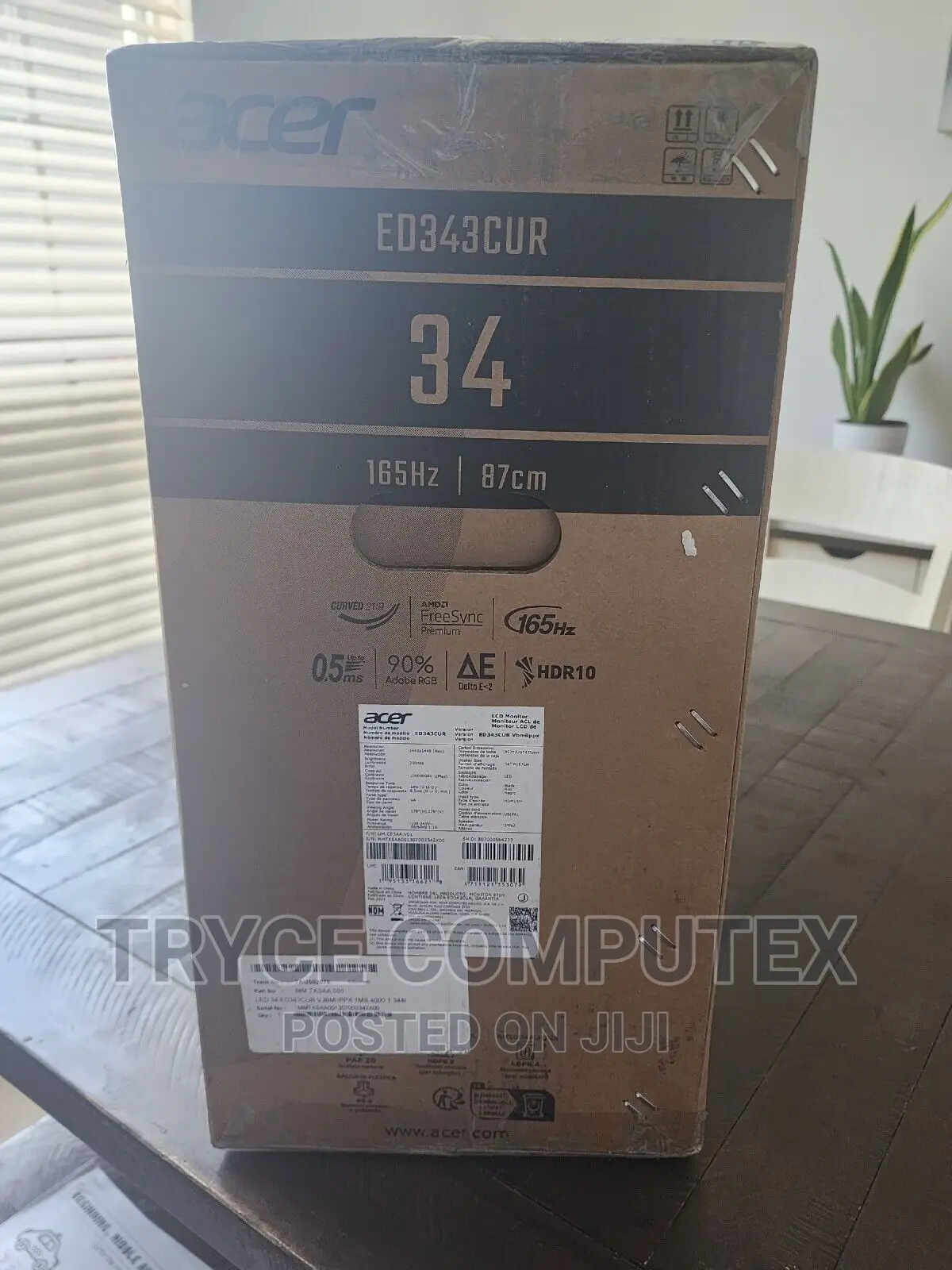 Acer Nitro 34" 165hz WQHD Ultrawide Curved Monitor