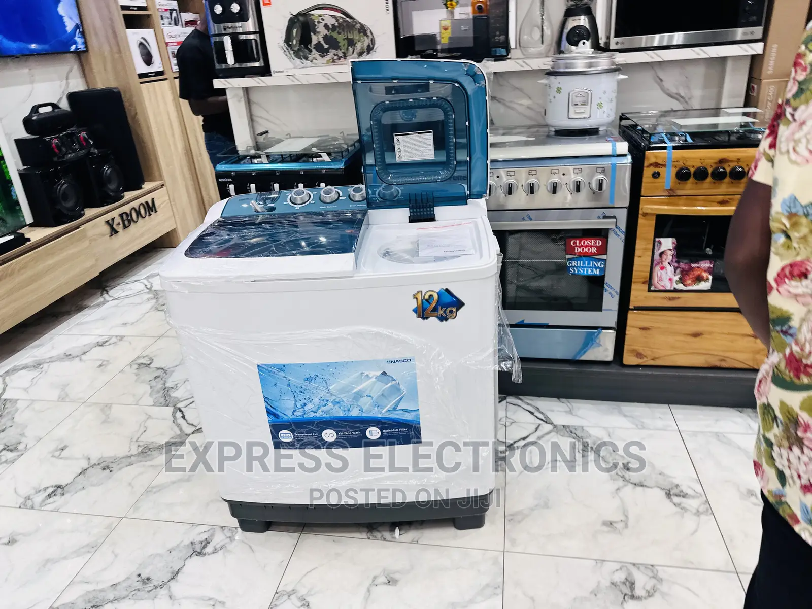 Suitable for Home Nasco Twintub Topload Washing Machine 12kg