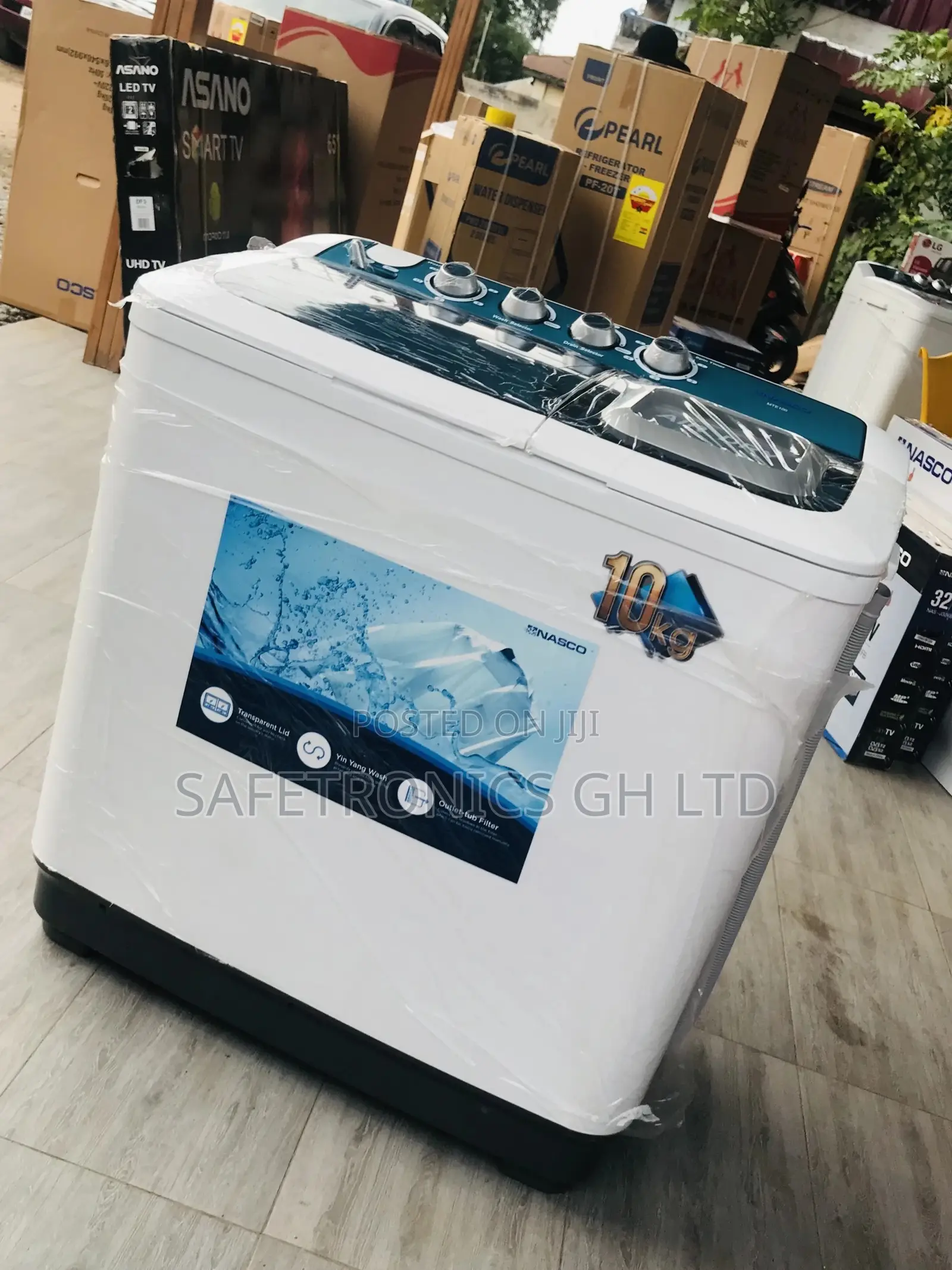 Sealed Topload Semiautomatic Washingmachine Nasco 10kg 