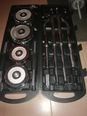 Chrome Barbell and Dumbell for Unique Price [4 in 1]