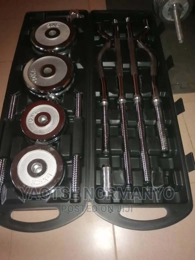 Chrome Barbell and Dumbell for Unique Price [4 in 1]