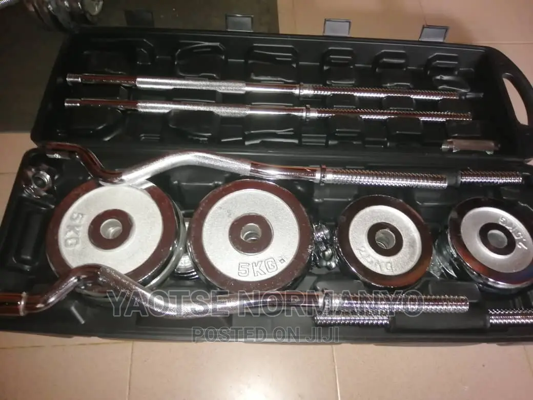 Chrome Barbell and Dumbell for Unique Price [4 in 1]