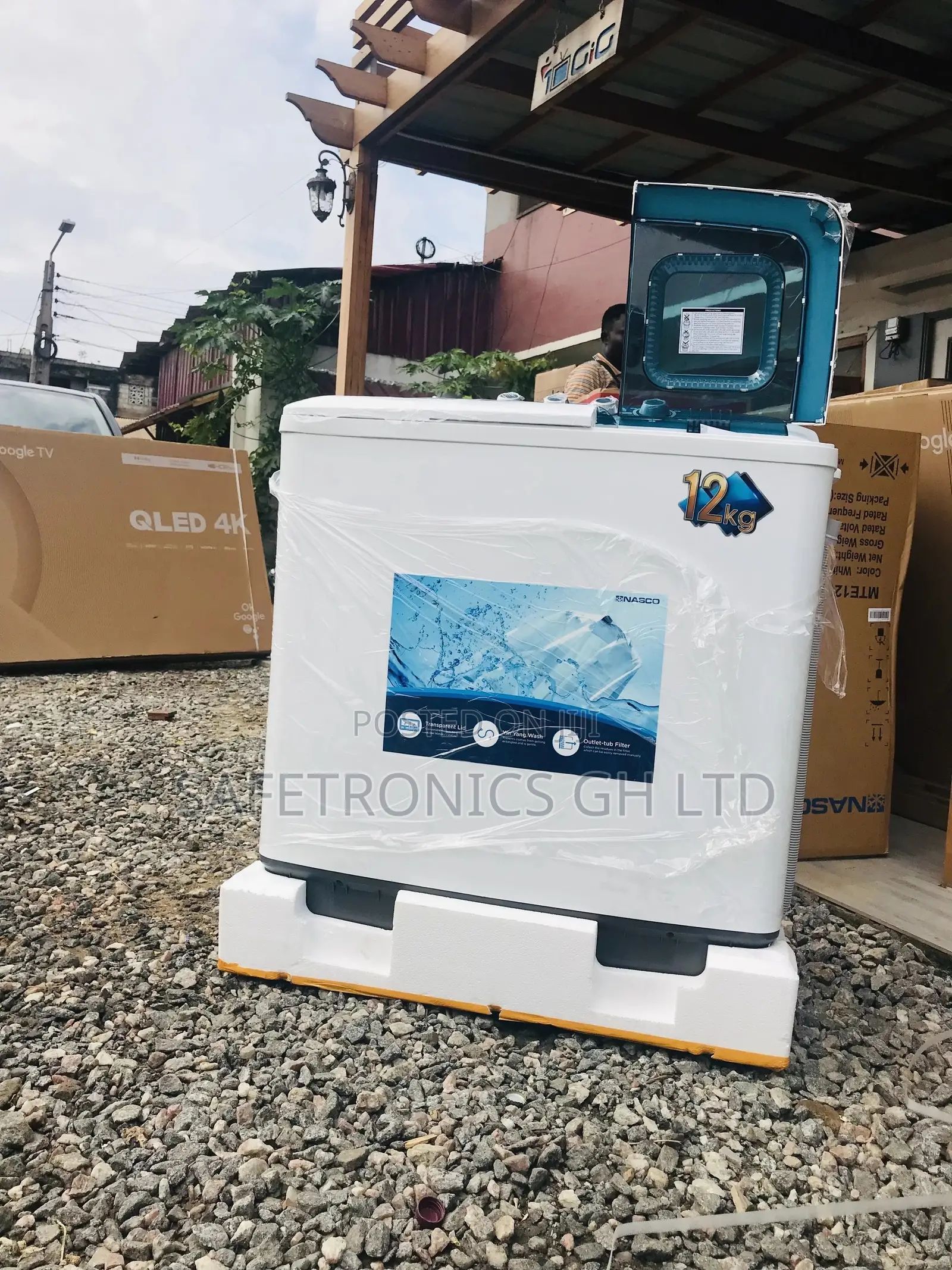 White Washingmachine Nasco Topload Fullyautomatic  12kg