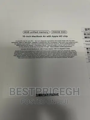 New Laptop Apple MacBook Air 8GB Apple M2 SSD 256GB