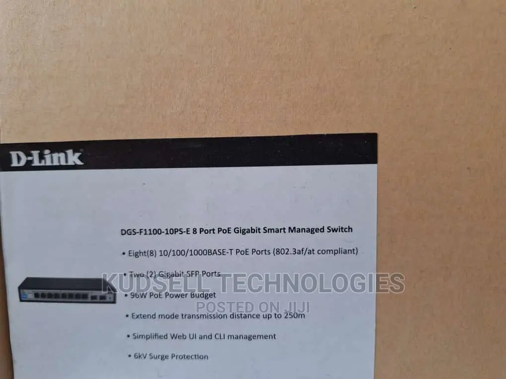 8-Port Gigabit Poe Smart Managed Switch
DGS-1100-08p