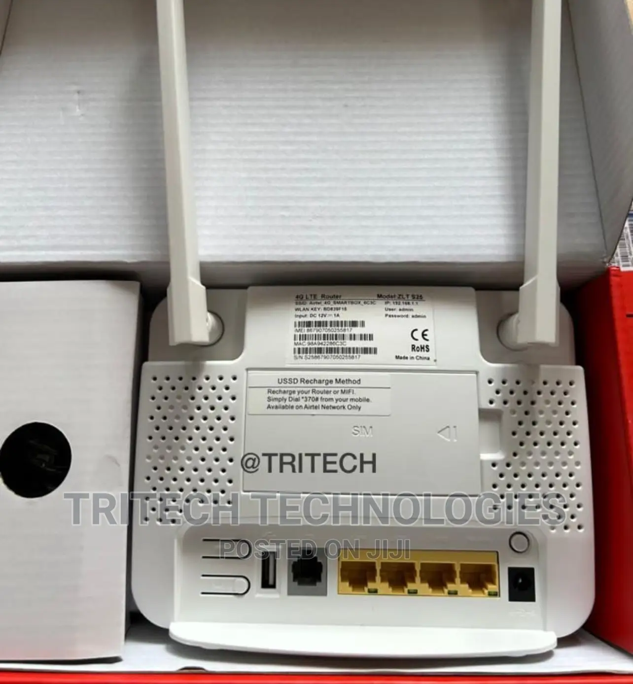 Universal Sim Router Airtel 4g With Backup Battery