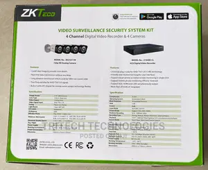 Zkteco 1mp (720P) 4ch Complete KIT With 500gb HDD