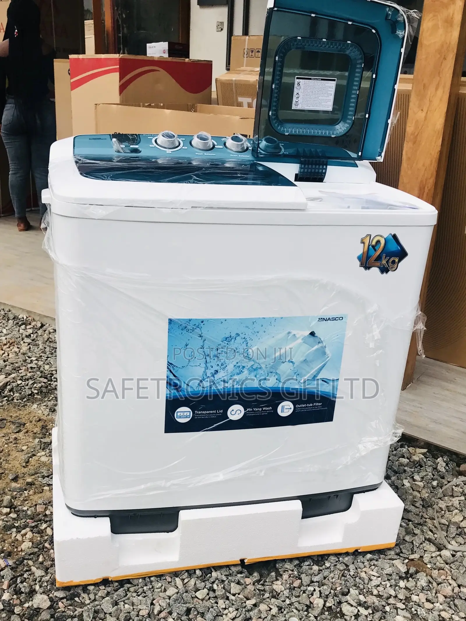 Nasco Washingmachine Topload Fullyautomatic White 12kg