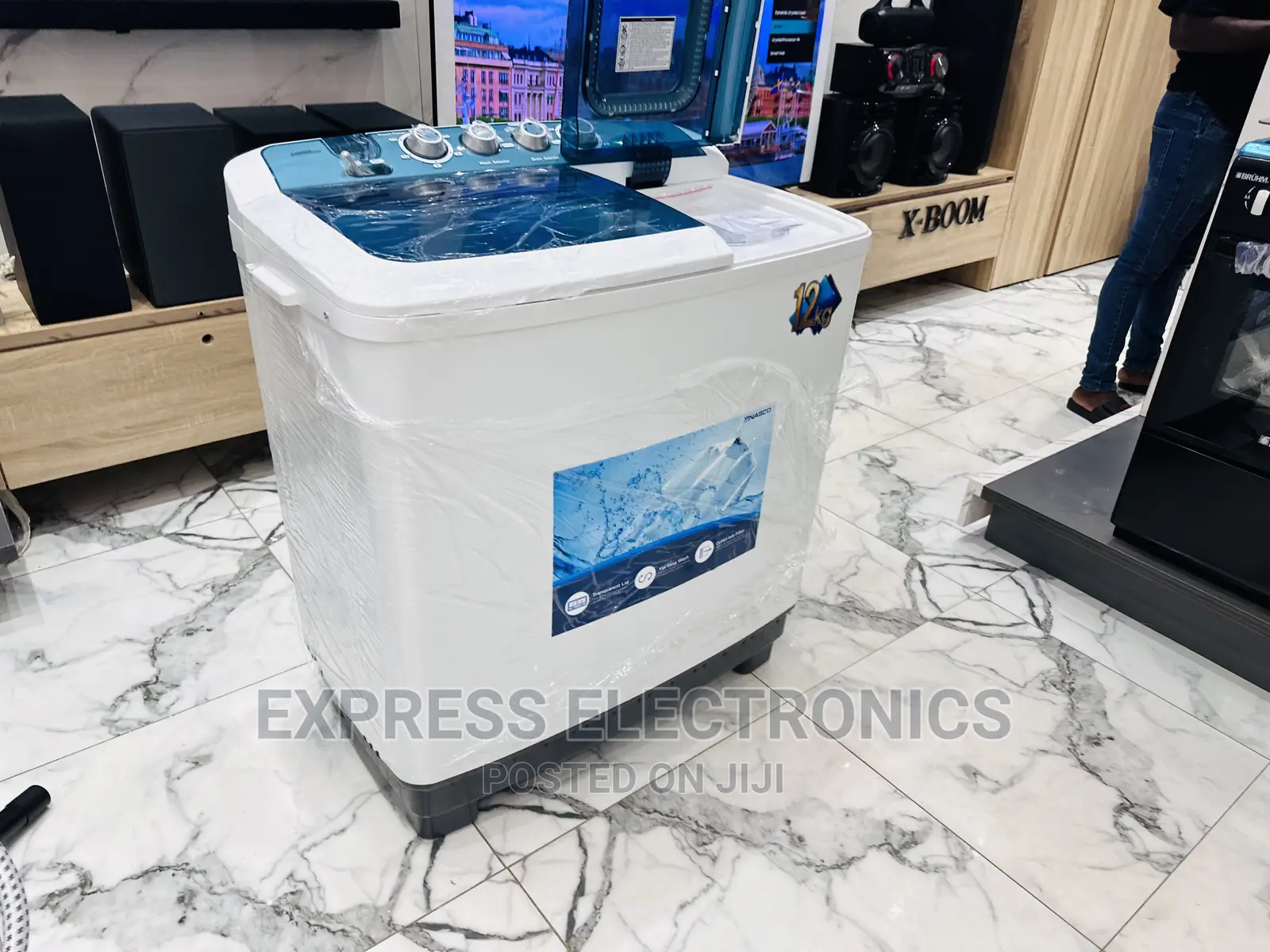 Transparent Lid Unique Design Nasco 12kg Topload WM