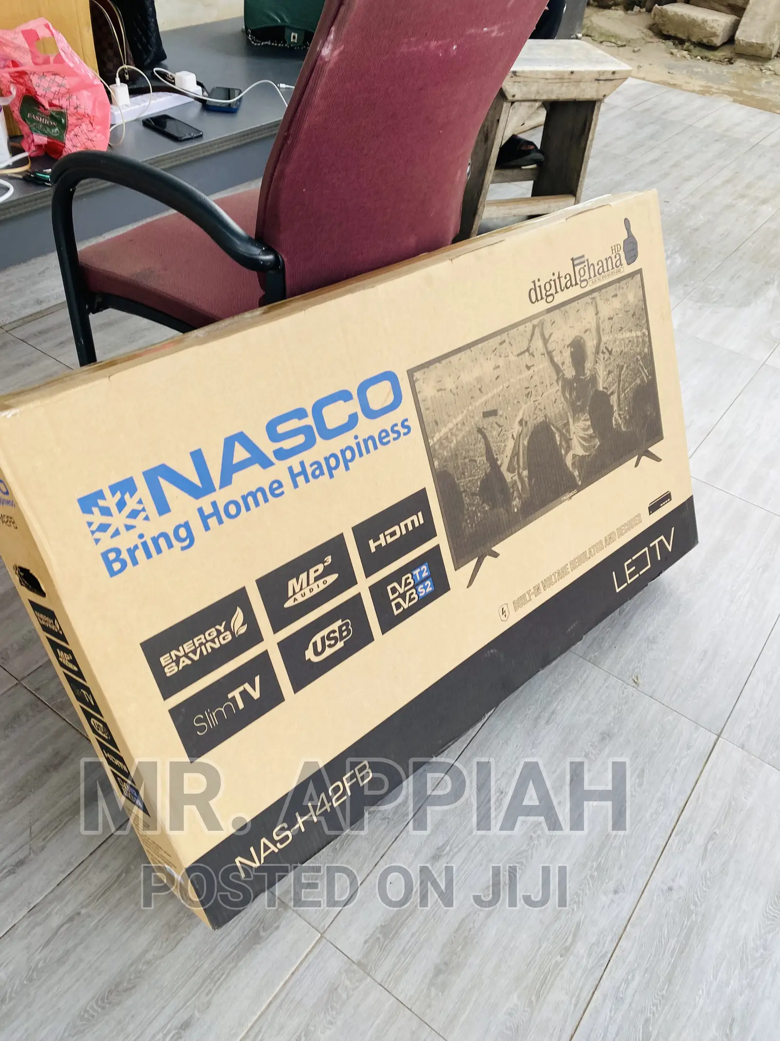 Unique Brand New Nasco(Black) 42” Digital Satelite LED Tv