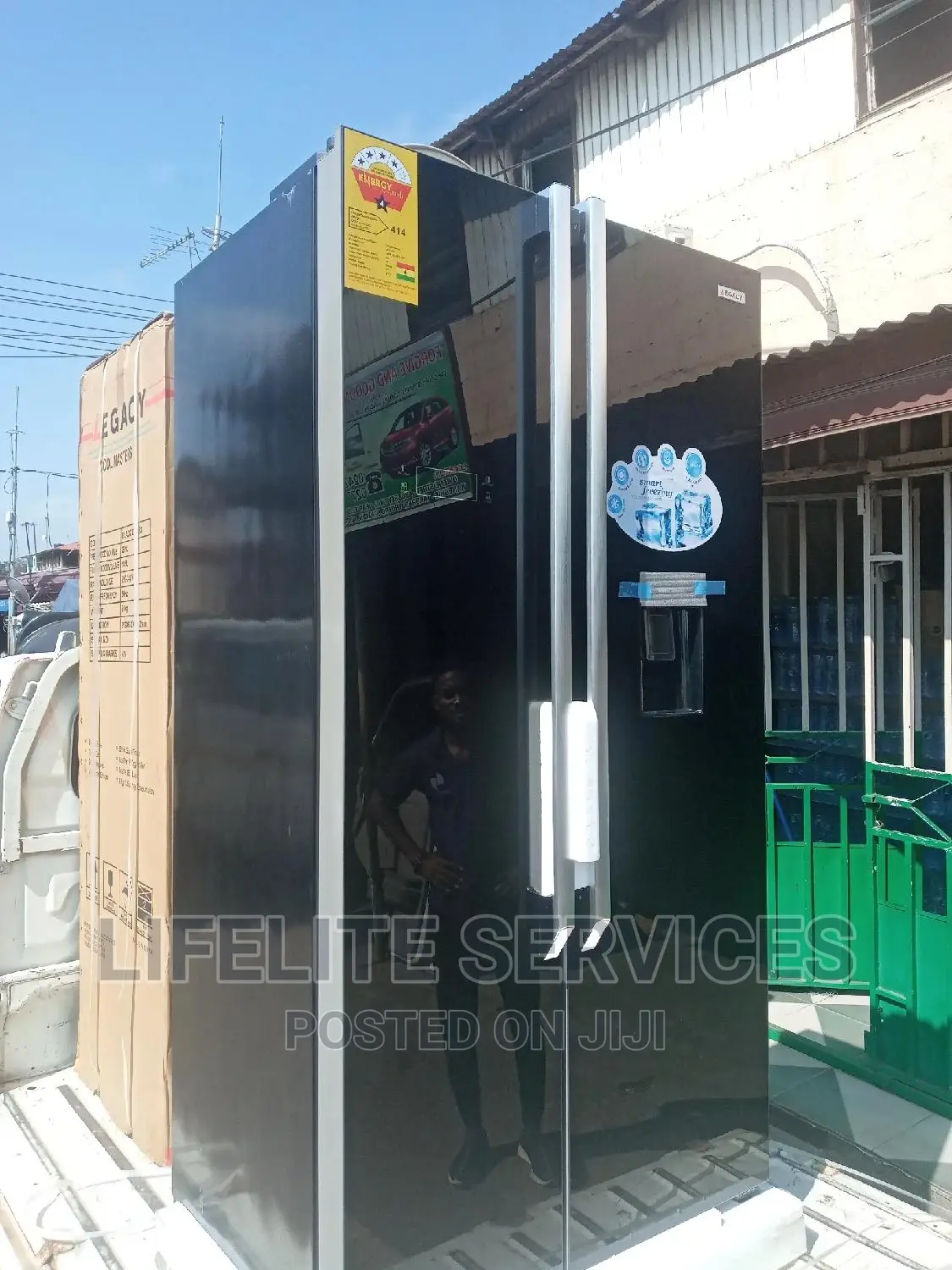Side by Side Frigde Glass Door 521 Litres